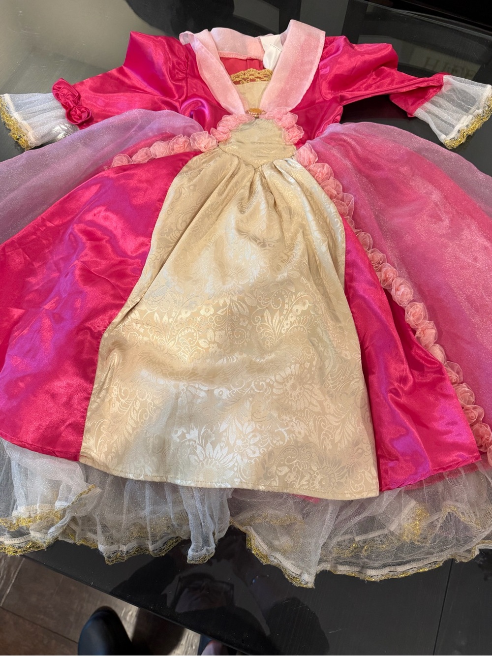 Disney Princess Pink and Gold Dress Top